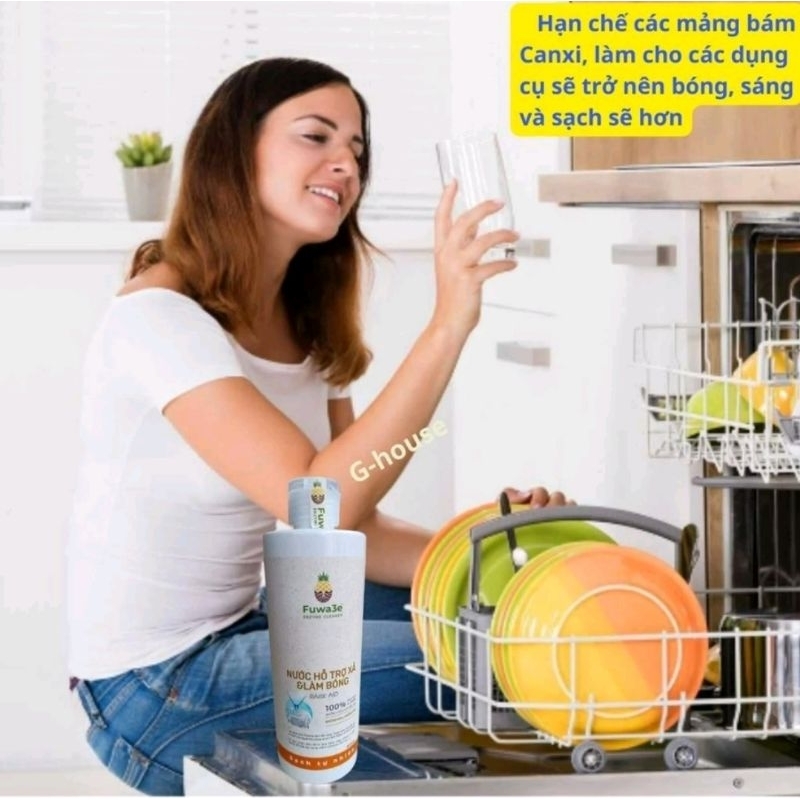 Nước làm bóng fuwa3e 500ml dùng cho mày rửa bát 100% tự nhiên