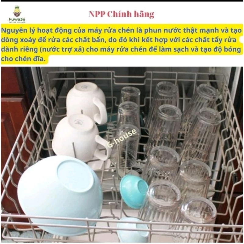 Nước làm bóng fuwa3e 500ml dùng cho mày rửa bát 100% tự nhiên