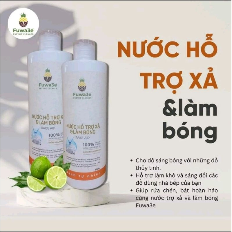 Nước làm bóng fuwa3e 500ml dùng cho mày rửa bát 100% tự nhiên
