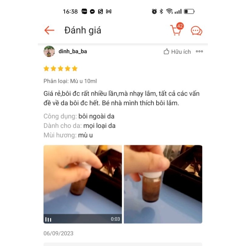 Dầu mù u Noom 350ml