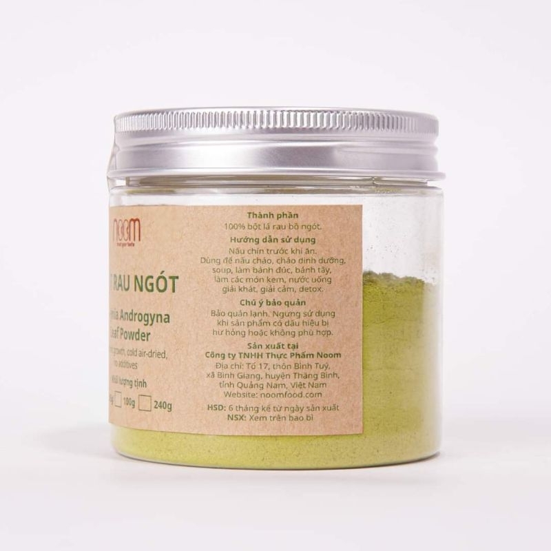 Bột rau ngót Noom ăn dặm - detox 450g