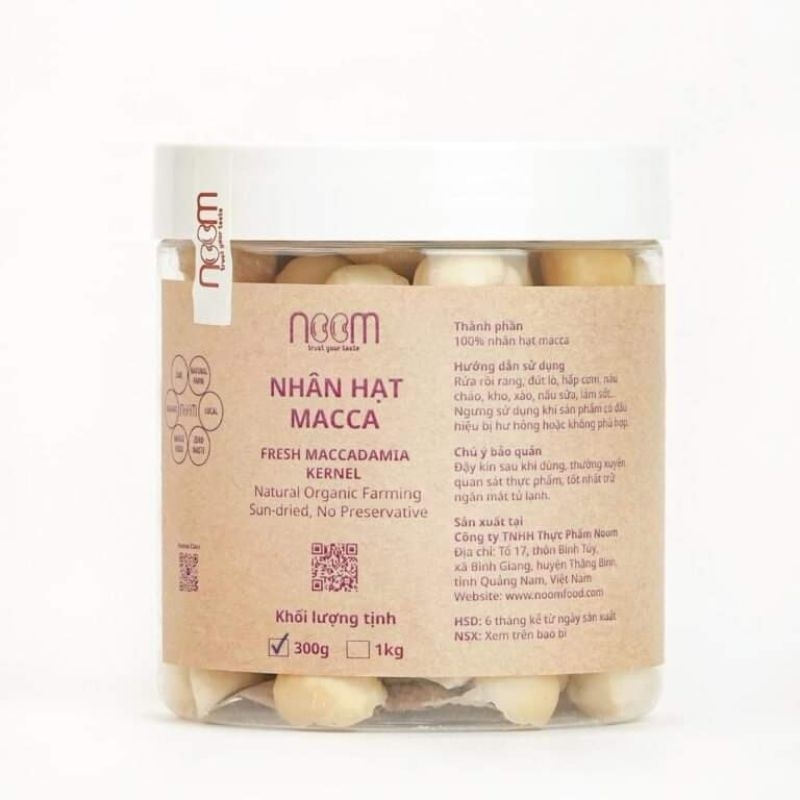 Nhân Hạt Macca tươi Noom 300g