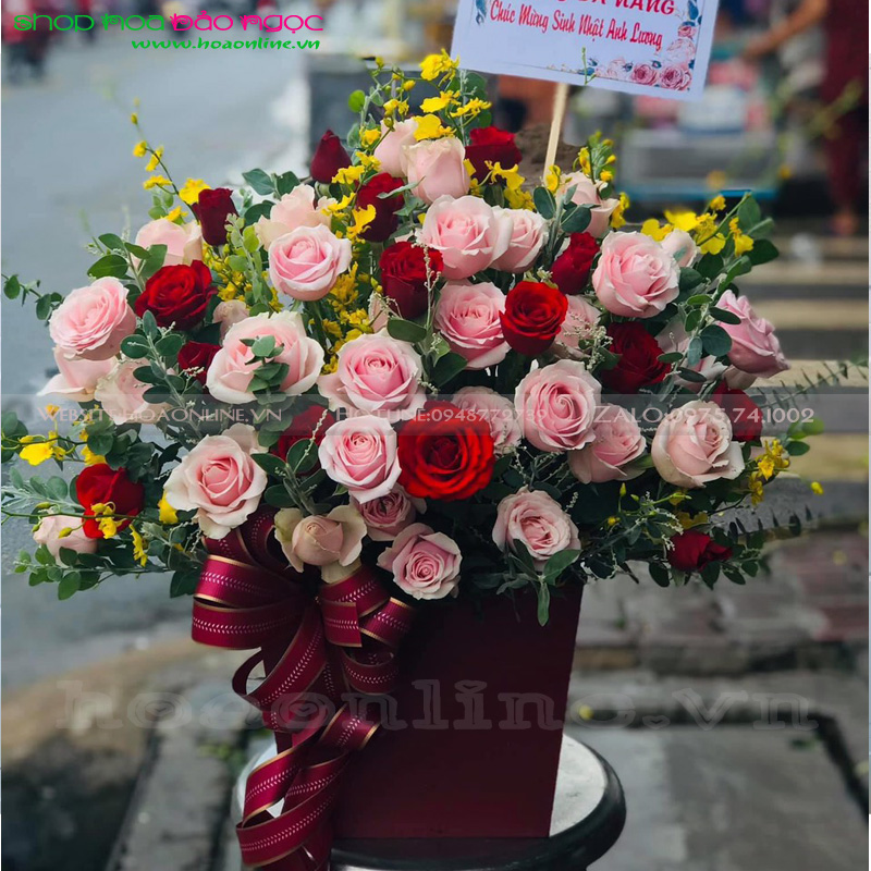 Giỏ hoa hồng tặng vợ BN-G156