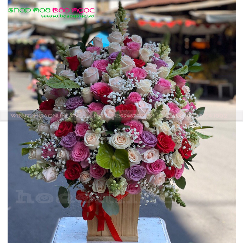 Giỏ hoa sinh nhật vip BN-G347