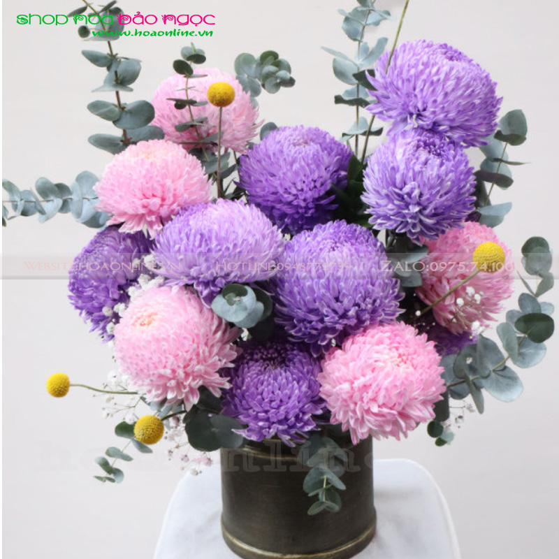 Hộp hoa cúc mẫu đơn BN-G276