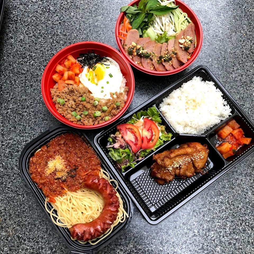 Khay nhựa đựng cơm dùng 1 lần 4 ngăn JB-25