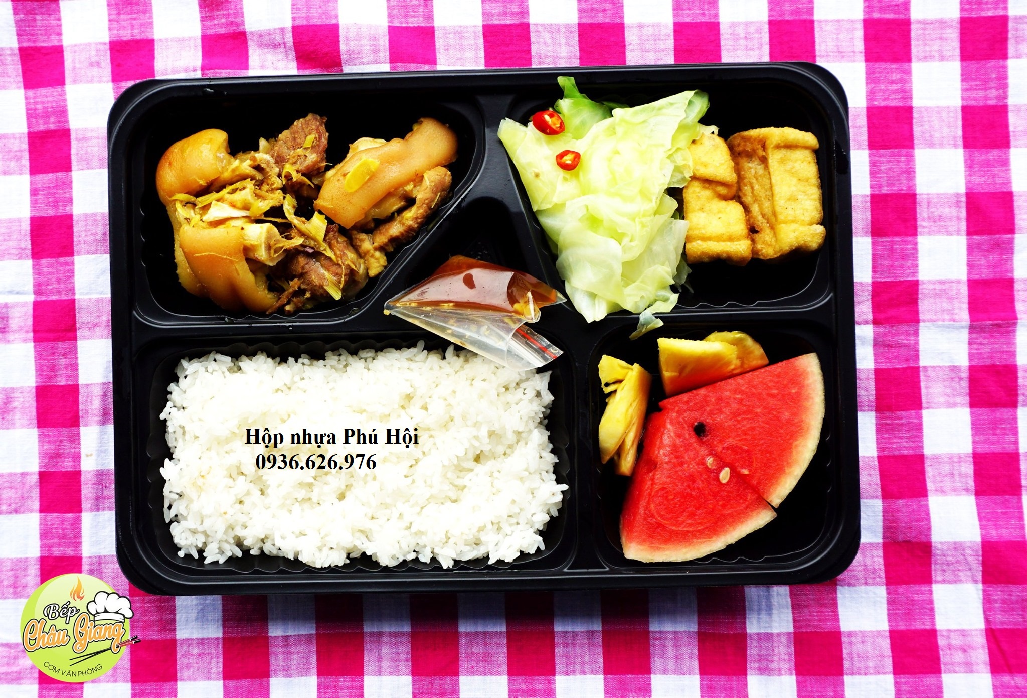 HỘP NHỰA 5 NGĂN ĐỰNG CƠM PHẦN