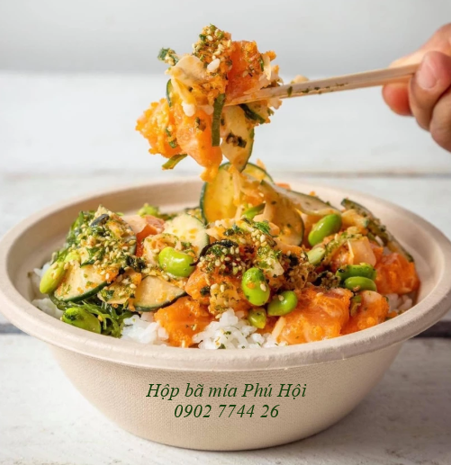 Hộp bã mía đựng phở