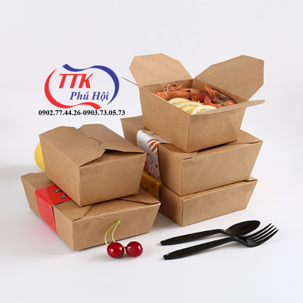 Hộp giấy đựng đồ ăn ở quận 1, quận 2, quận 3, quận 4, quận 5, quận 6 TP HCM