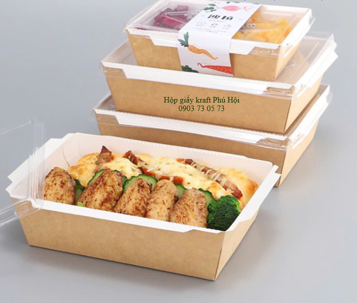 Hộp giấy đựng đồ ăn ở quận 7, quận 8, quận 9, quận 10, quận 11, quận 12 TP HCM