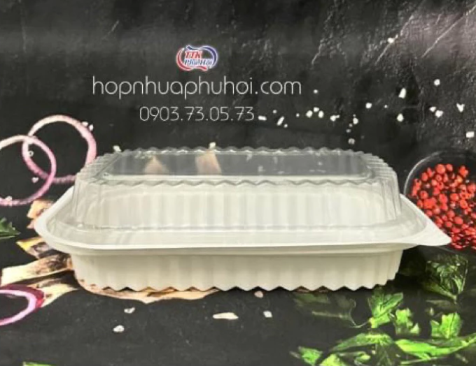 Hộp nhựa trắng HT17 1 ngăn