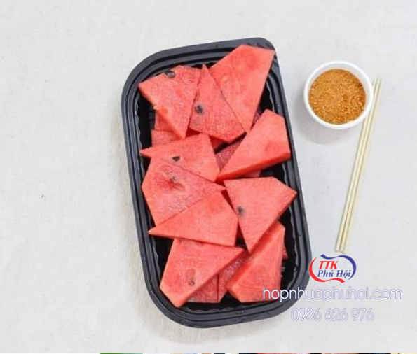 Hộp nhựa JB17 đế đen nắp trong đựng thức ăn