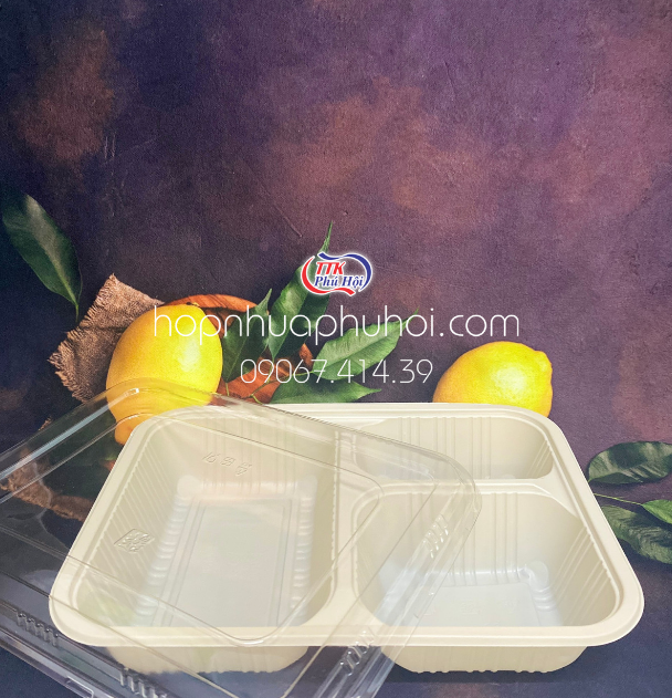 HỘP NHỰA 3 NGĂN ĐỰNG CƠM VĂN PHÒNG