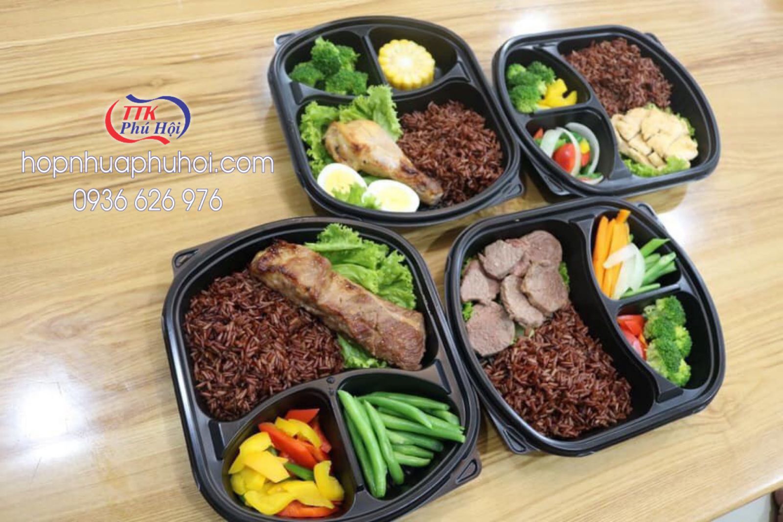 Hộp cơm nhựa 3 ngăn HC3 Phú Hội – Tiết kiệm, bền đẹp, phù hợp cho mọi quán ăn