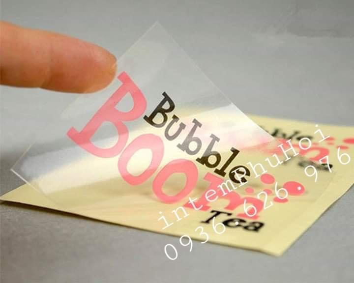 PHÚ HỘI - In decal trong suốt giá rẻ theo yêu cầu, Sticker nhựa theo yêu cầu, In tem dán theo yêu cầu