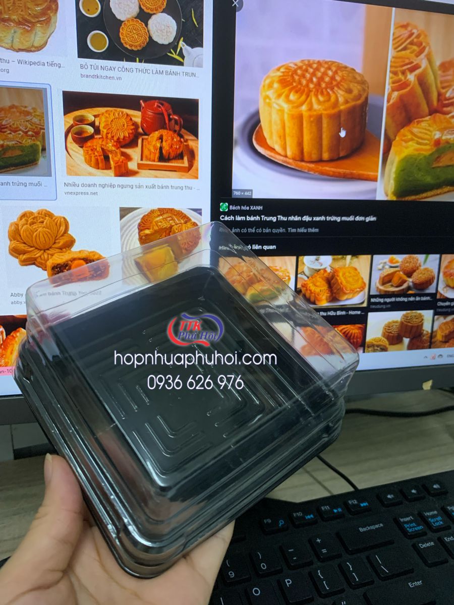 HỘP NHỰA VUÔNG ĐỰNG BÁNH TRUNG THU GIÁ RẺ, TIỆN LỢI