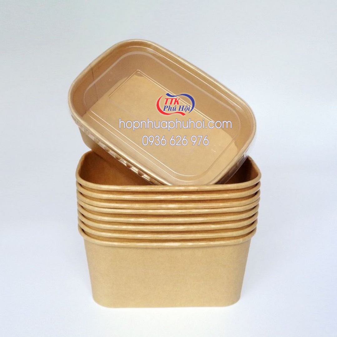 Hộp bento KRAFT dung tích 750ml và 1000ml là lựa chọn lý tưởng cho các cửa hàng