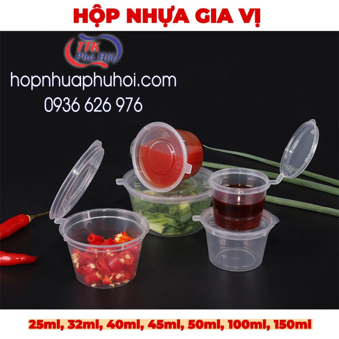 Hộp nhựa đựng gia vị cho quán ăn