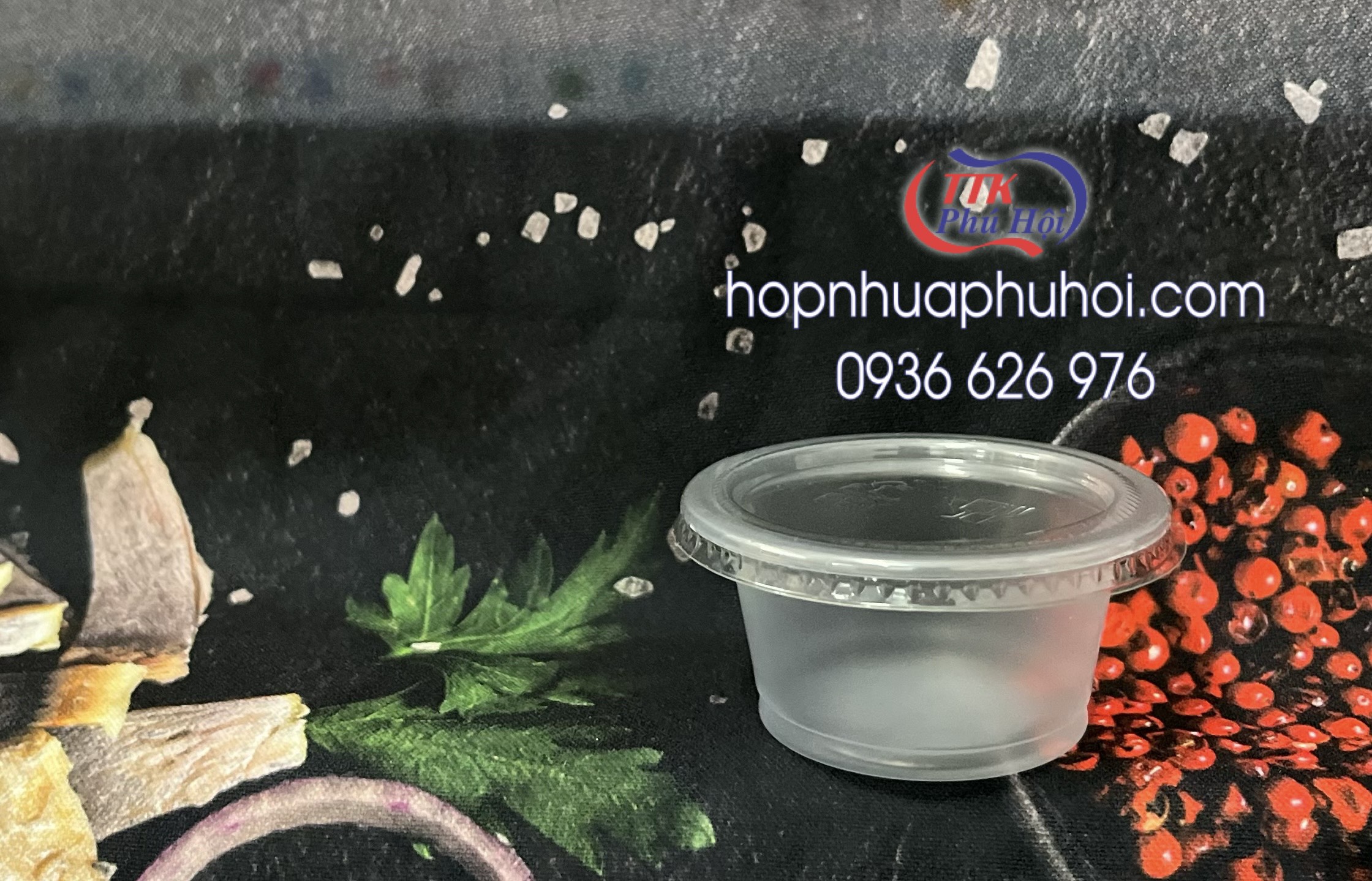 Hộp nhựa đựng nước chấm 60ml