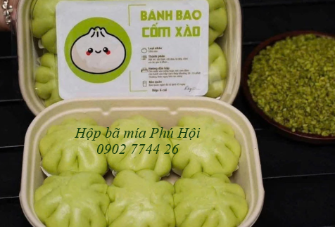 Hộp bã mía 1 ngăn to kèm nắp nhựa PET 1100ml tại tpHCM