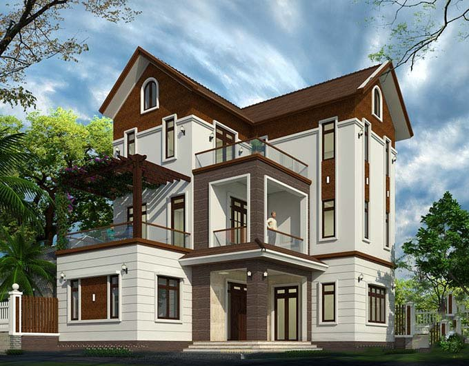 Ngoại Cảnh Căn Biệt Thự hiện đại