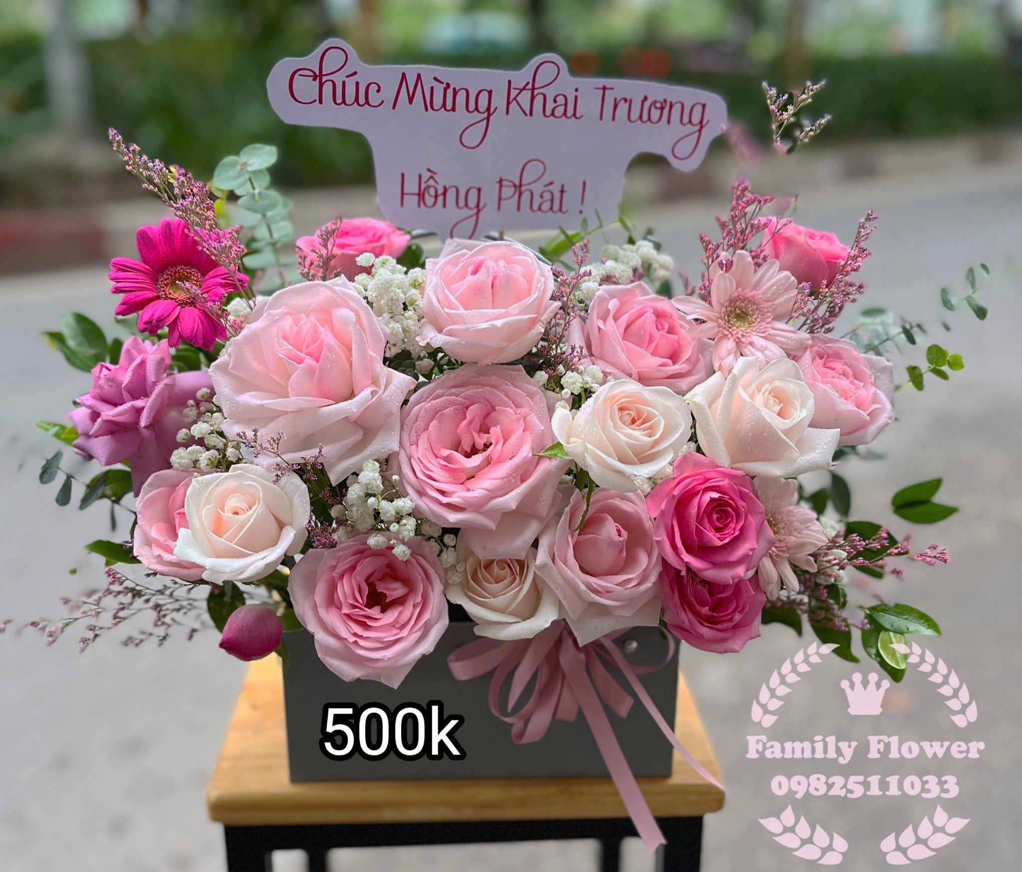 Lẵng hoa tươi 8/3 tại Ba Đình Hà Nội ! Mua hoa tươi tại Hà Nội ! Lẵng hoa nhà Family Fower