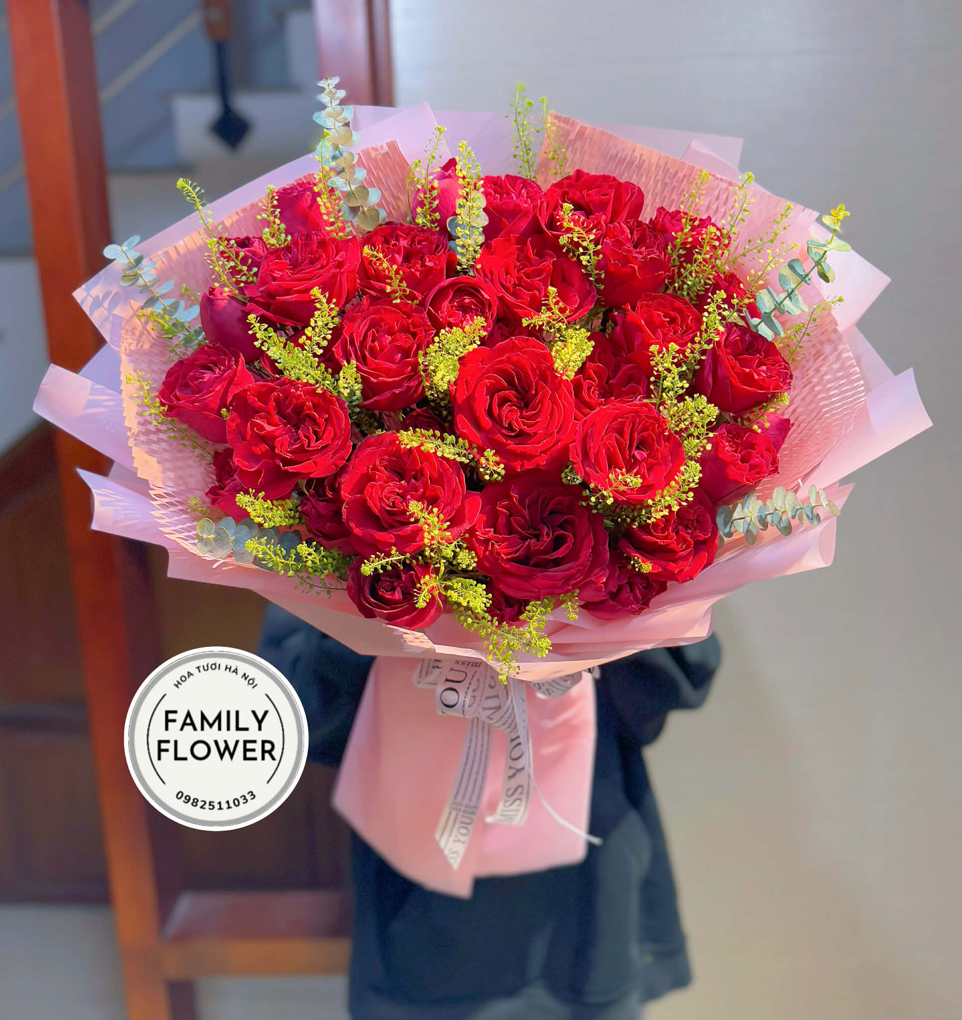 Bó hoa hồng đỏ tặng bạn gái nhân dịp valentine Hà Nội ! Hoa tươi Hà Nội ! Hoa valentine Hà Nội !