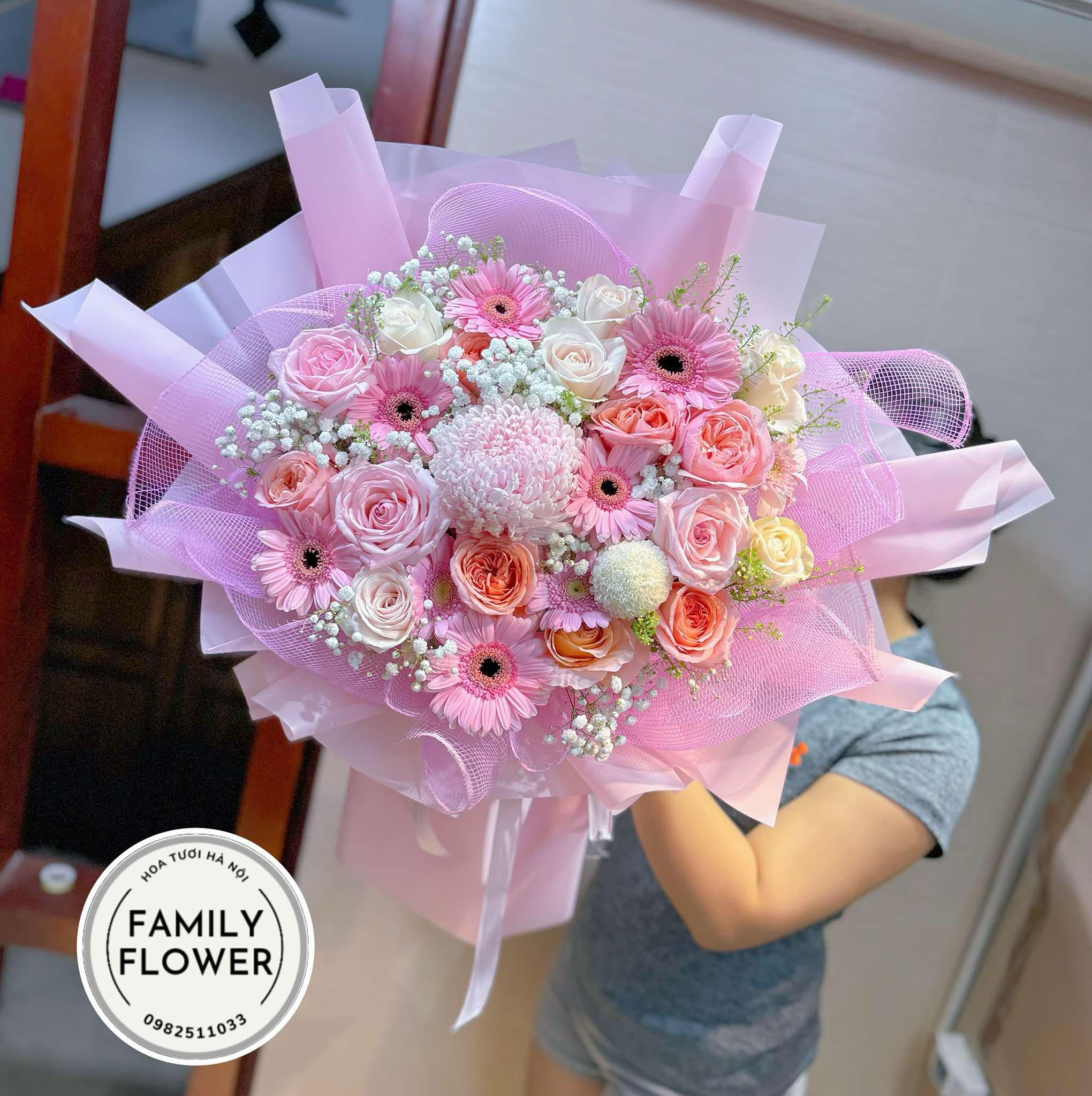 Bó hồng tặng chúc mừng sinh nhật bạn gái, vợ tại Ba Đình Hà Nội ! Hoa sinh nhật, hoa dịp lễ tại Hà Nội ! Mua hoa tươi online tại Hà Nội