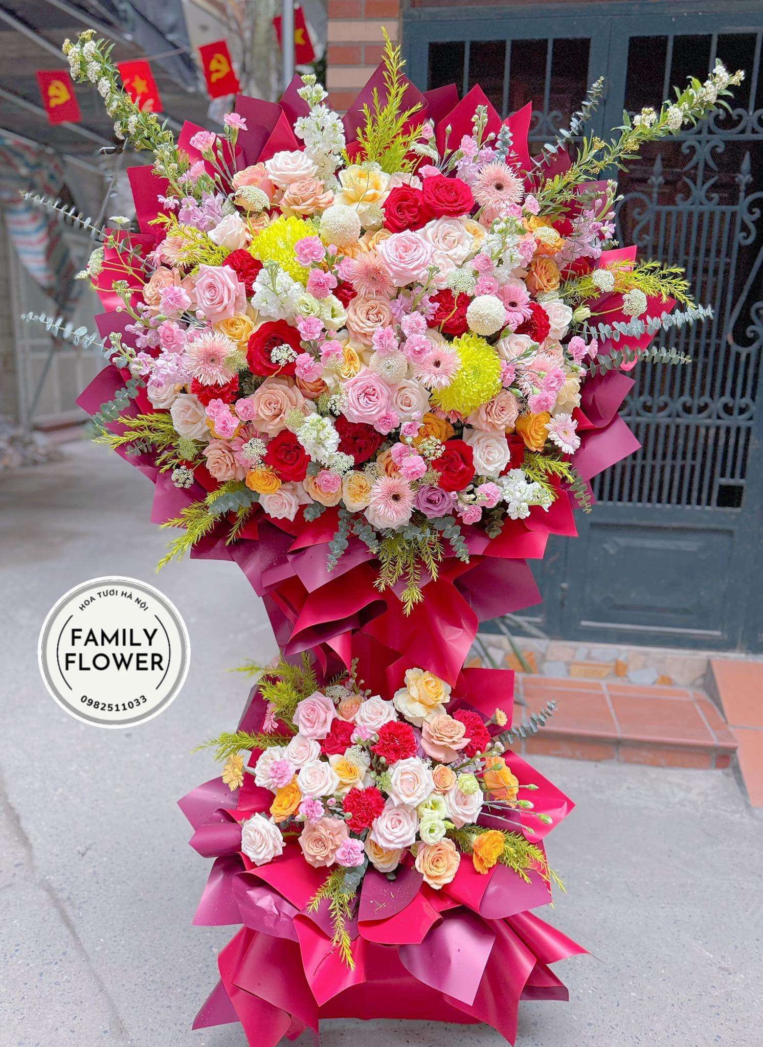 Kệ hoa khai trương tabngwj chúc mừng tại Hà Nội ! Điện hoa hà Nội