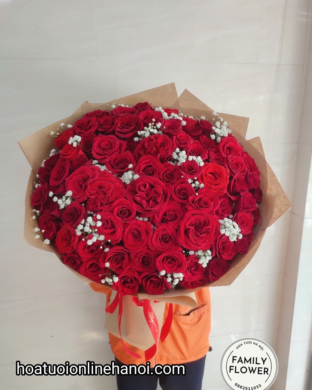Bó hoa hồng đỏ rực chúc mừng sinh nhật vợ yêu . Bạn gái ở Quận Ba ĐÌNH , HÀ NỘI