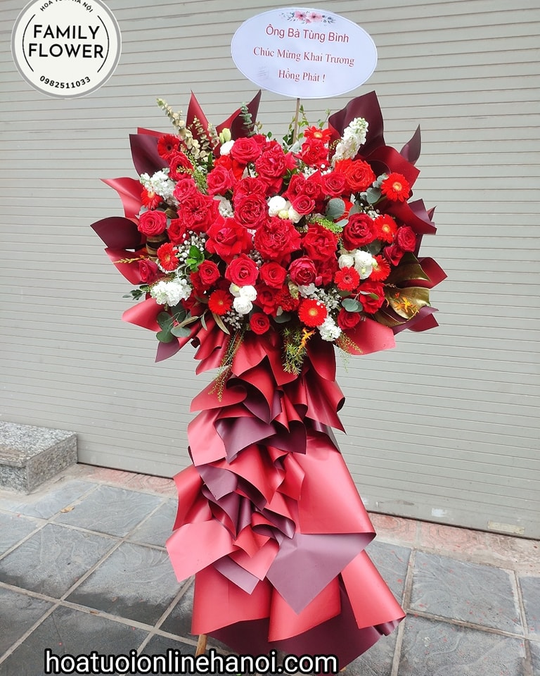 KỆ HOA CHÚC MỪNG KHAI TRƯƠNG ĐẸP 