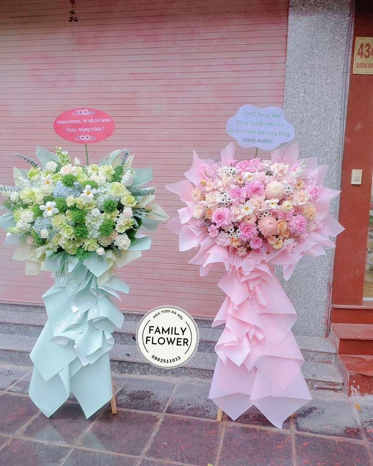 kệ hoa xanh chúc mừng khai trương sự kiện ở HÀ NỘI - HOA TƯƠI HÀ NỘI , HOA CHÚC MỪNG HÀ NỘI