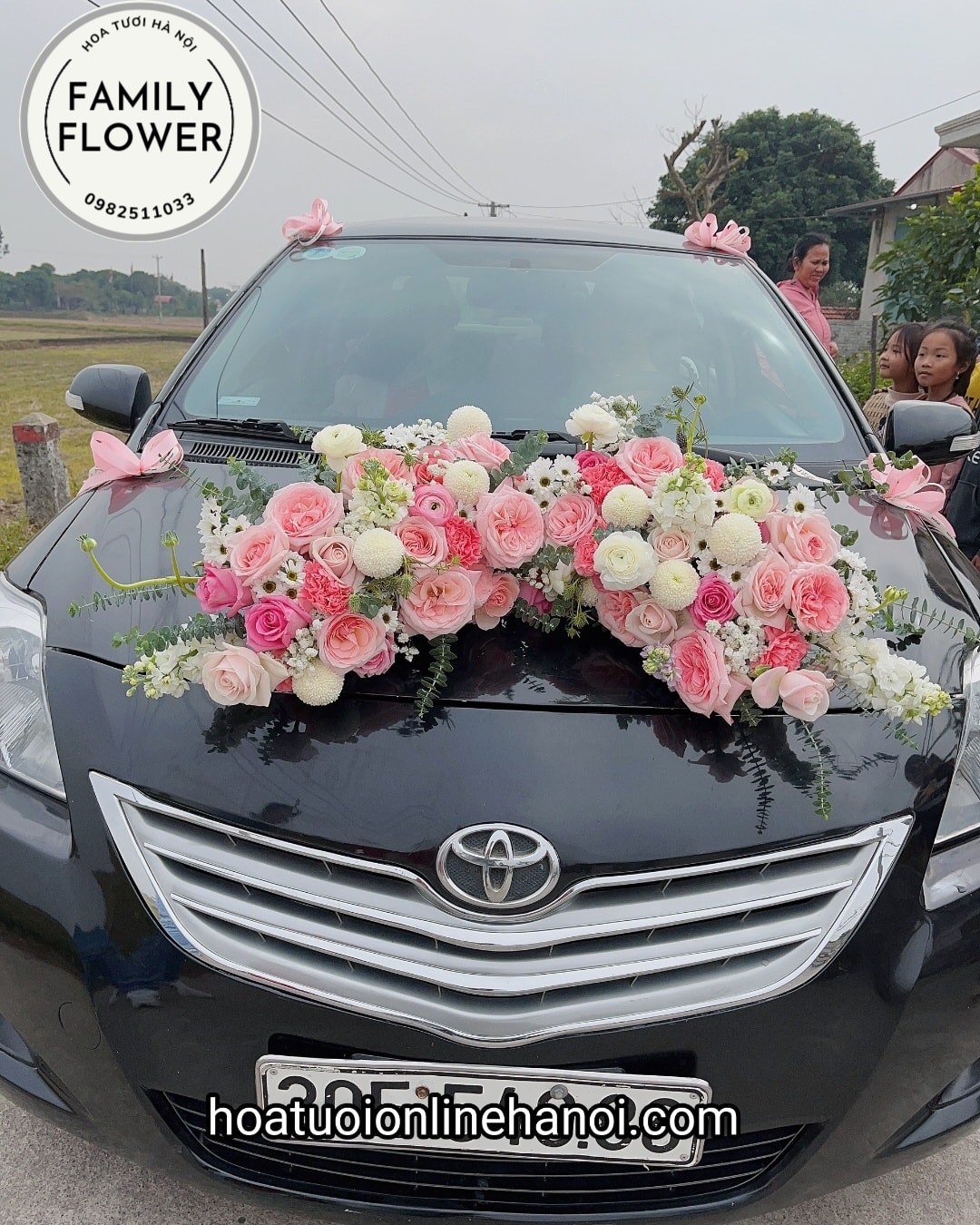 Dịch vụ trang trí xe hoa , hoa cưới đẹp tại Ba Đình - Cầu Giấy.