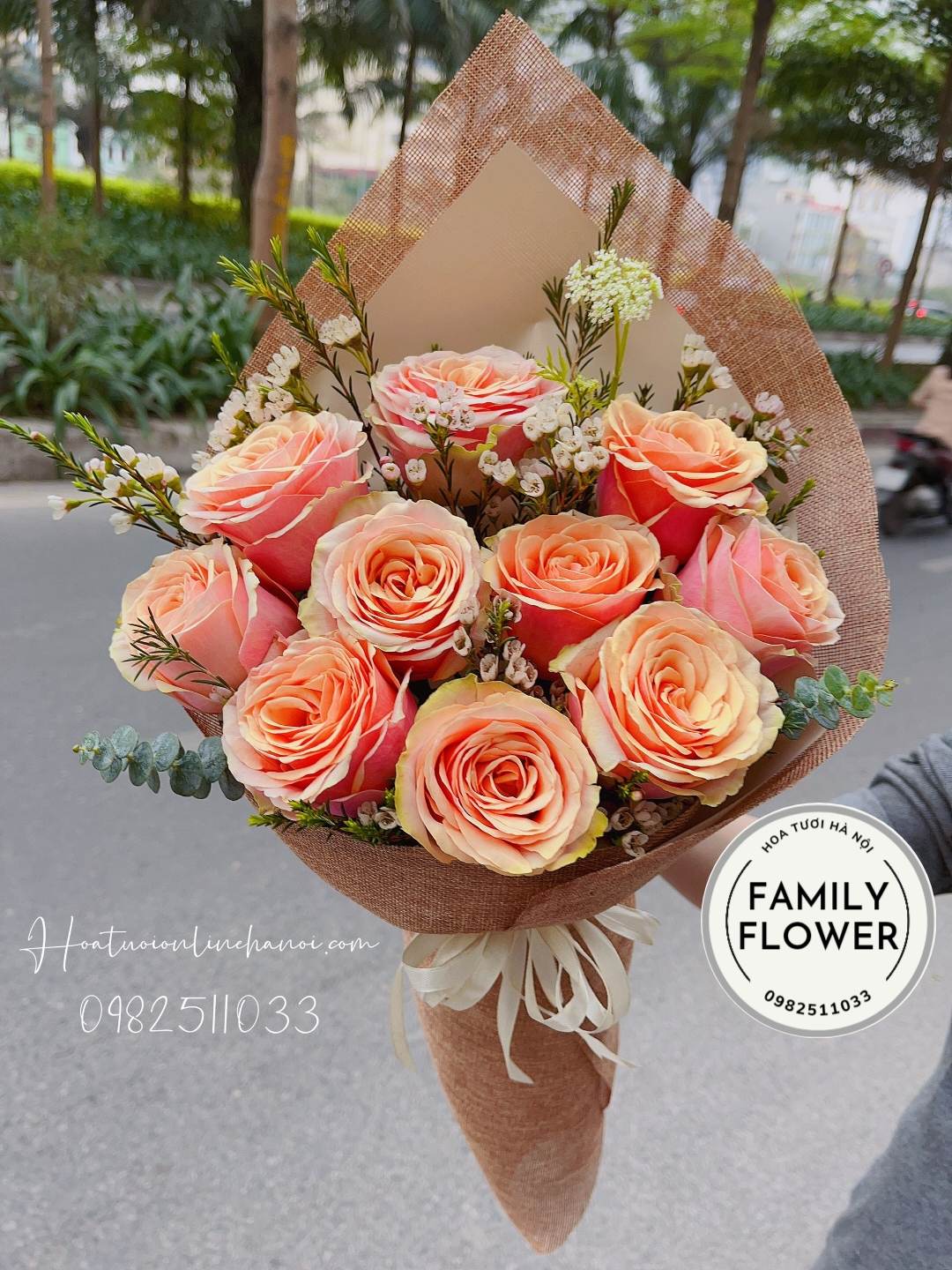 Bó hoa hồng nhập tặng mẹ , chị gái  ở Hà Nội ! Hoa sinh nhật Hà Nội 