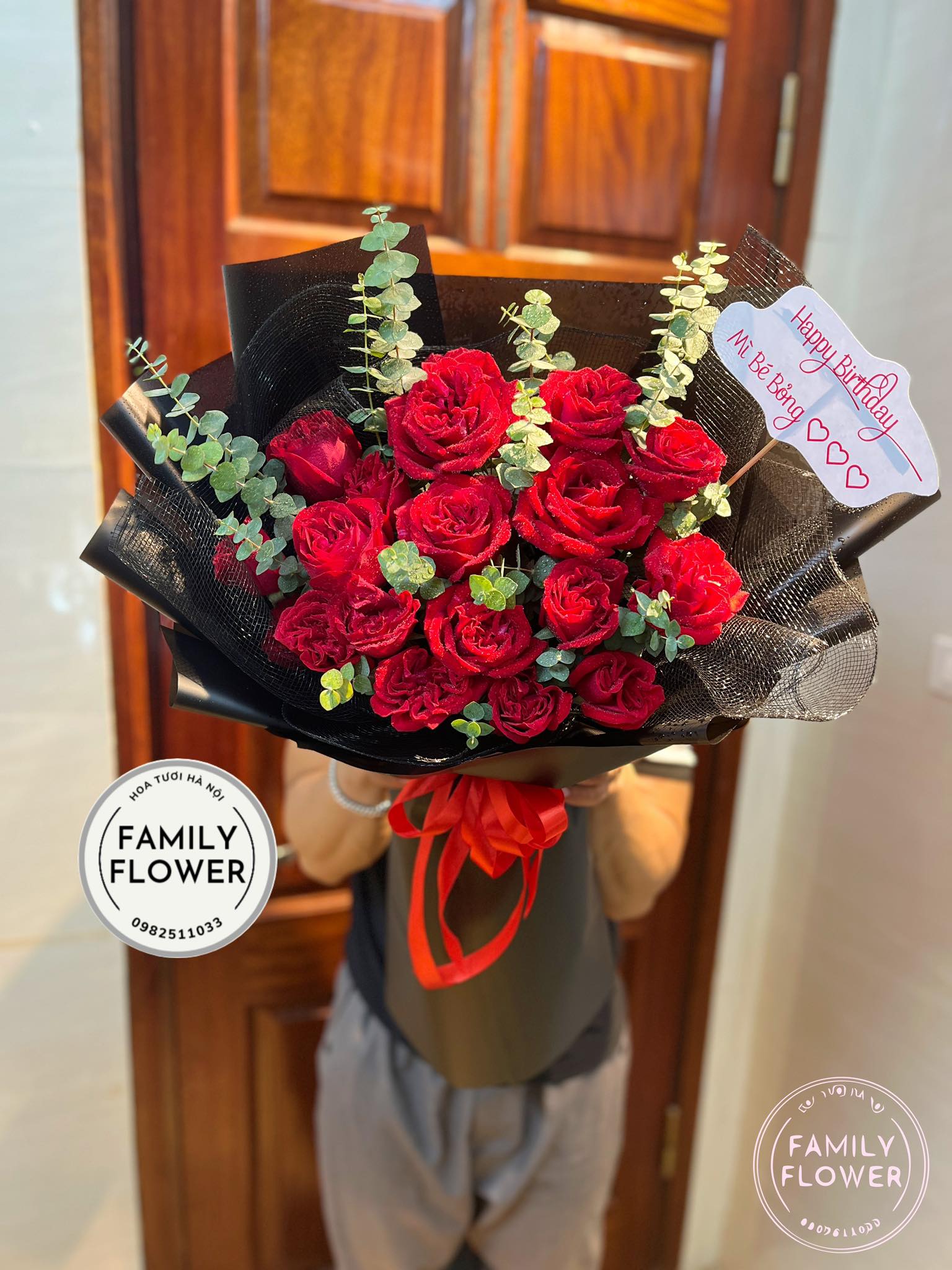 Bó hoa hồng đỏ tặng sinh nhật ở Ba Đình Hà Nội ! Hoa tươi Ba Đình