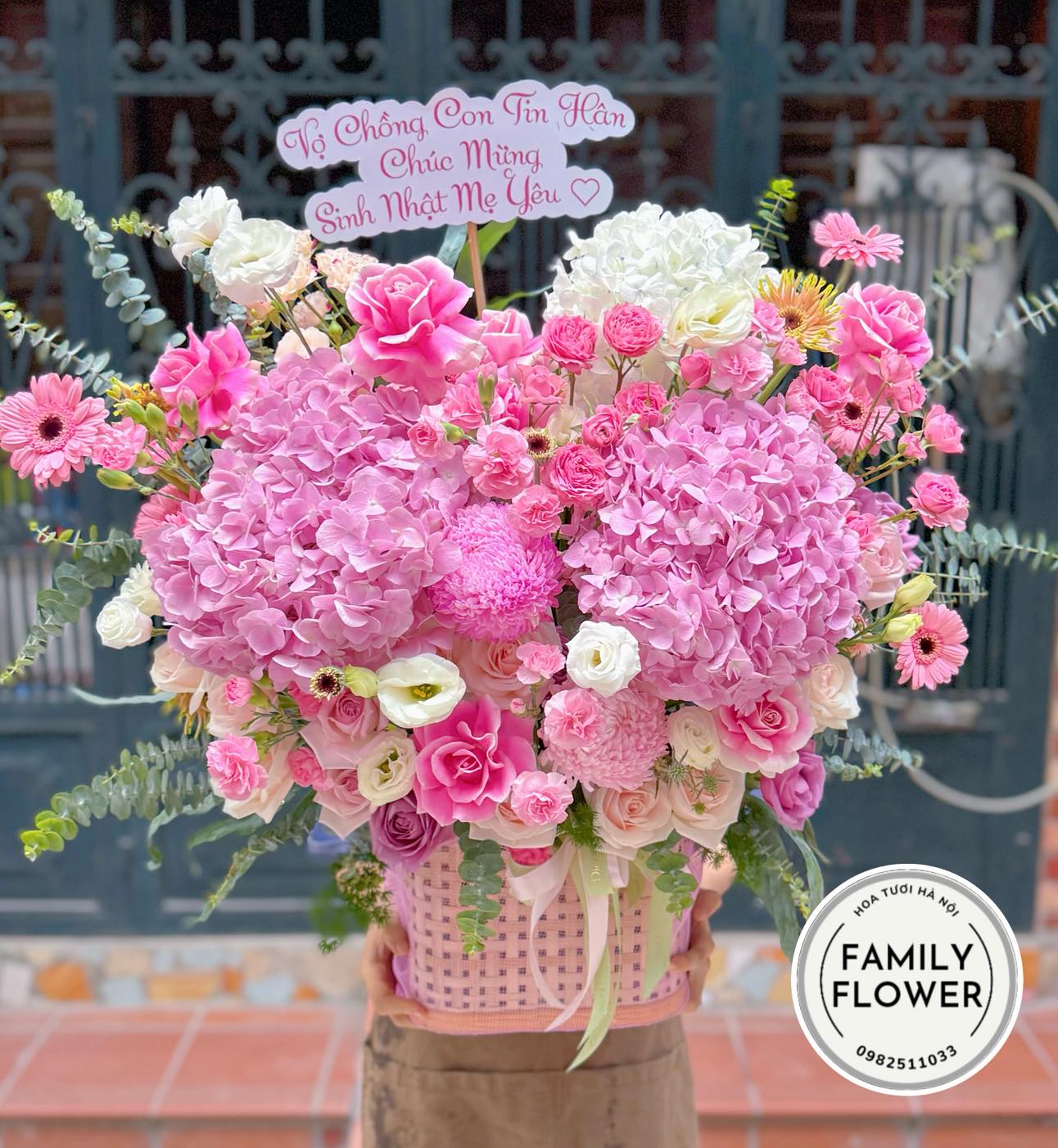 Lẵng hoa tặng sinh nhật mẹ ! Hoa sinh nhật Hà Nội ! Mua hoa sinh nhật Hà Nội