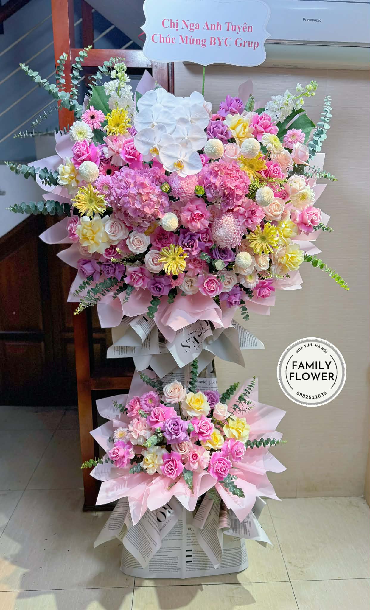 Lẵng hoa chúc mừng sự kiệm hội nghị ! Mua hoa tươi ! Hoa khai trương Hà Nội !