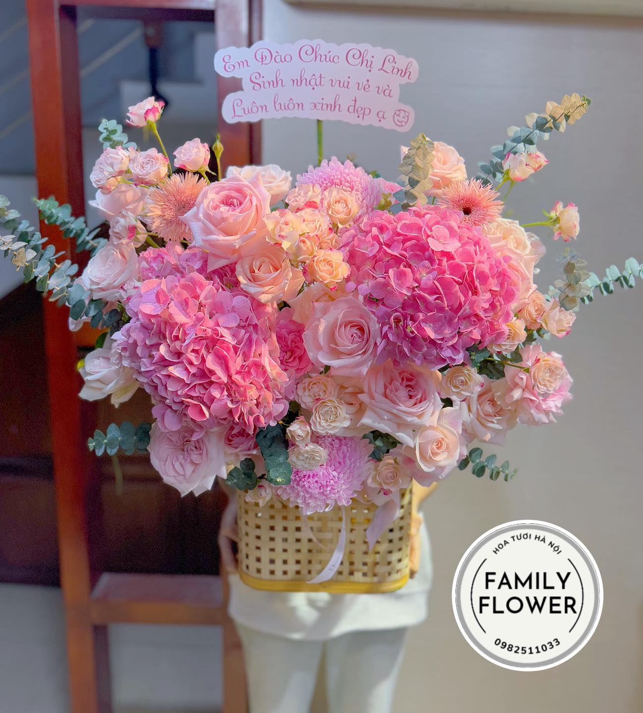 Lẵng hoa chúc mừng sinh nhật Hà Nội ! Hoa tươi Hà Nội