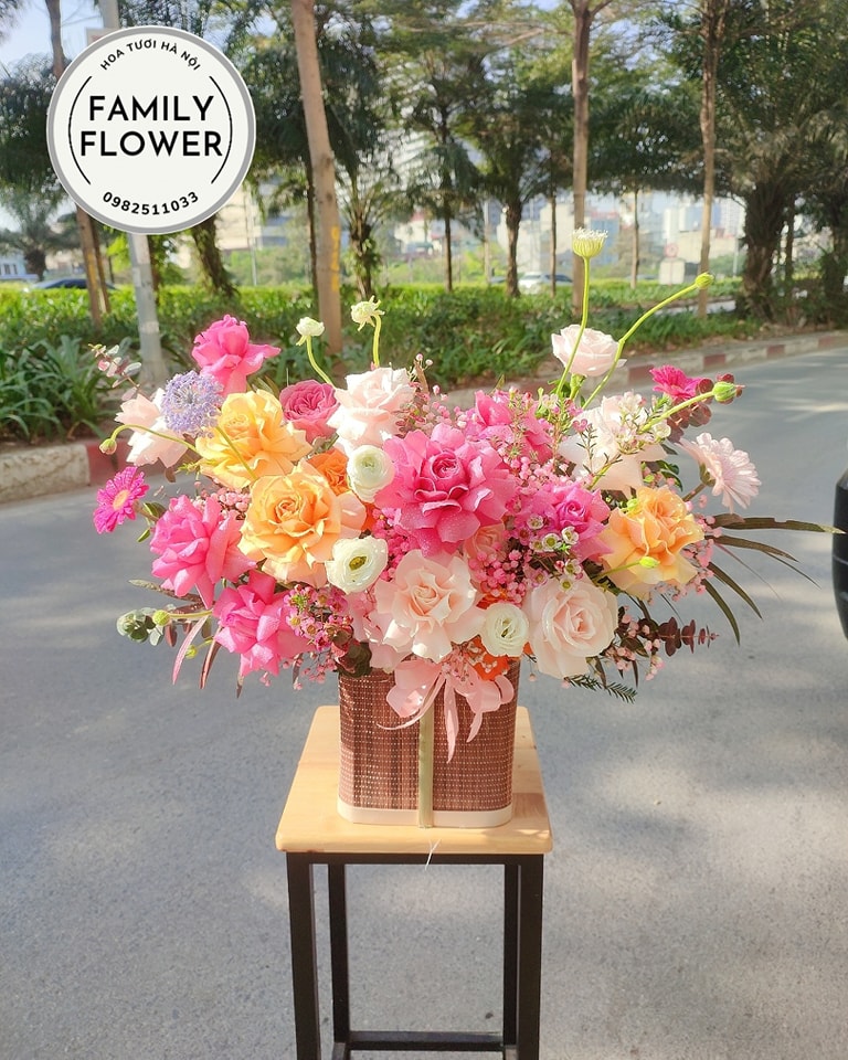 Lãng hoa chúc mừng , lãng hoa tươi chúc mừng sinh nhật , tân gia , mừng khai trương tại Cầu Giấy.
