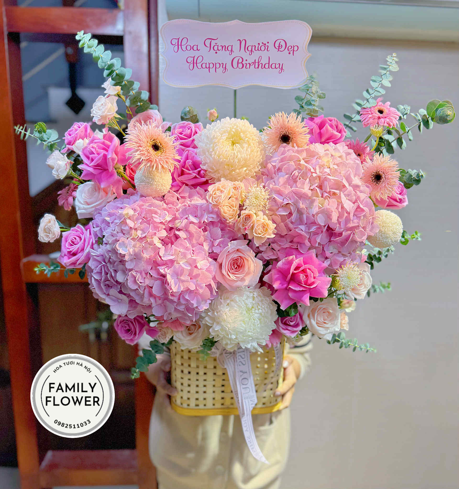 Lẵng hoa chúc mừng ngày nhà giáo Việt Nam 20 tháng 11 quận Cầu Giấy , Ba Đình Hà Nội ! Hoa 20 tháng 11