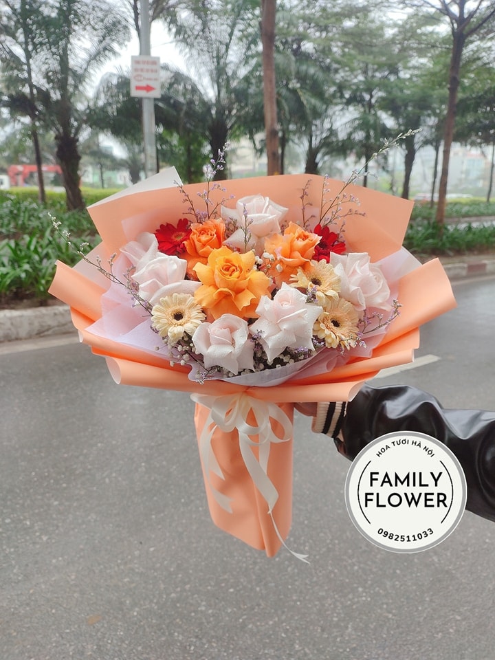 hoa sinh nhật CẦU GIẤY , BA ĐÌNH - HÀ NỘI . bó hoa cam chúc mừng