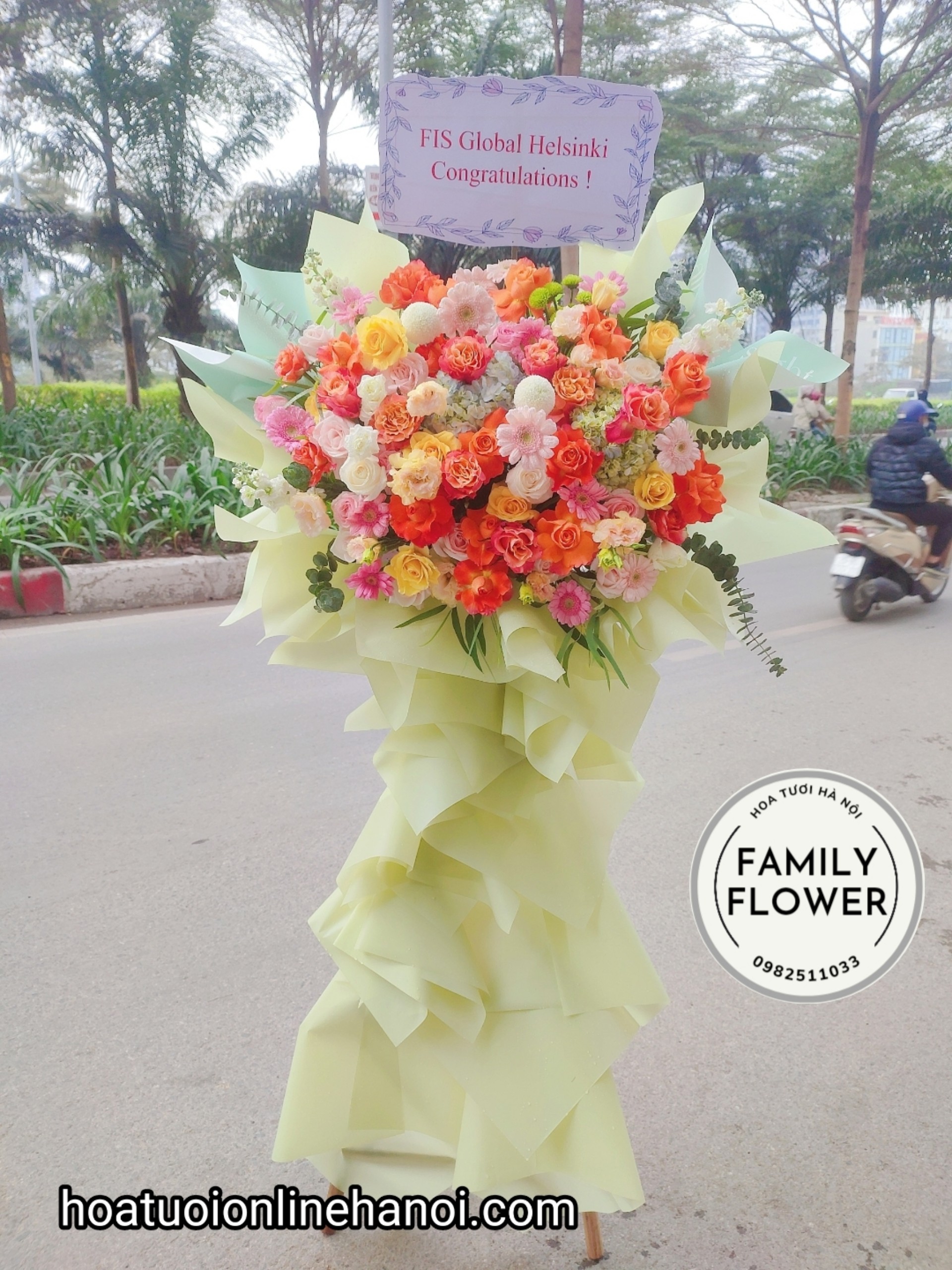 Hoa khai trương , cây hoa VIP chúc mừng khai trương , sự kiện , hội nghị tại Ba Đình - Cầu Giấy, kệ hoa tuơi chúc mừng tại Hà Nội