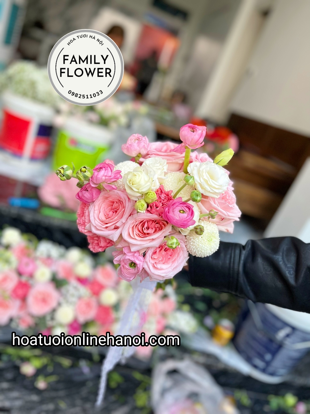 Bó tay cầm cô dâu , hoa tay cầm cô dâu , bó hoa cô dâu đẹp tại Hà Nội