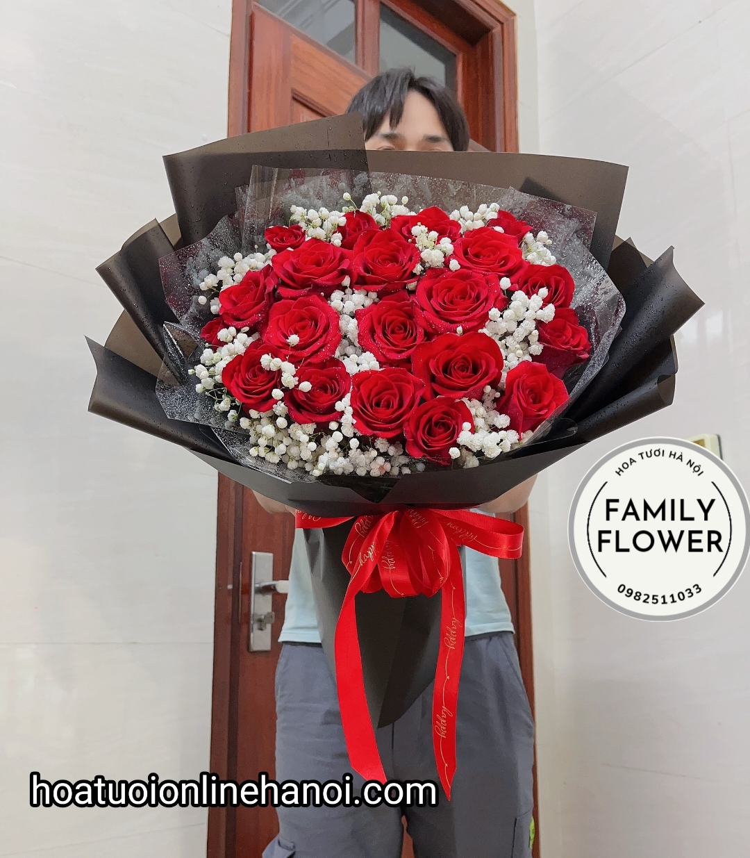 Hoa sinh nhật Hà Nội Bó hoa hồng đỏ tặng người yêu nhân dịp sinh nhật