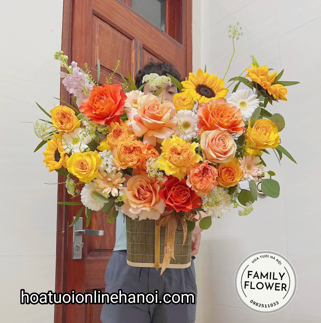 lẵng hoa chúc mừng ngày quốc tế phụ nữ mùng 8 tháng 3 ở quận HAI BÀ TRƯNG - HÀ NỘI