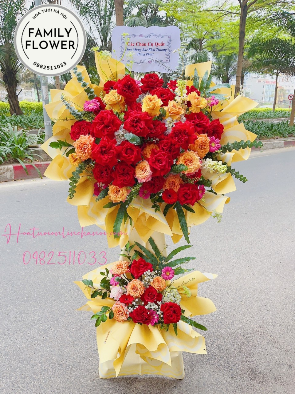 Kệ hoa chúc mừng khai Trương tại Hà Nội. Hoa khai Trương Hà Nội 