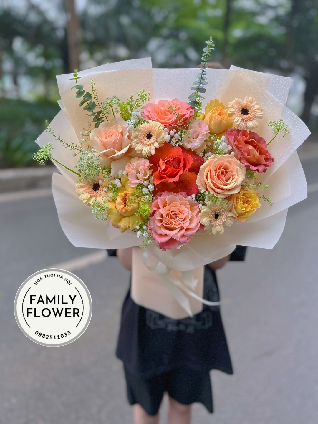  Bó hoa tone cam tặng sinh nhật bố ở quận Cầu Giấy