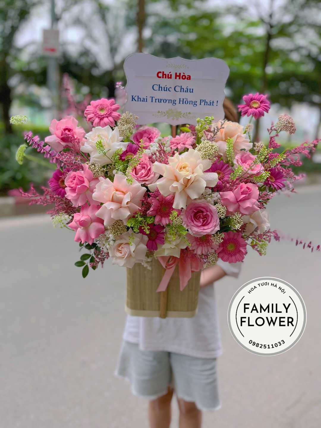Mua hoa tươi quận Ba Đình ! Lẵng hoa khai trương ở Ba Đình Hà Nội 