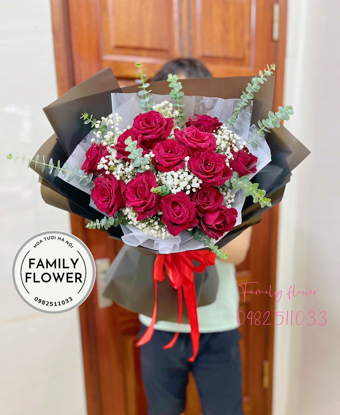 Mua hoa tặng vợ ! Bó hoa hồng đỏ tặng người yêu ở quận Ba Đình , Cầu Giấy Hà Nội 
