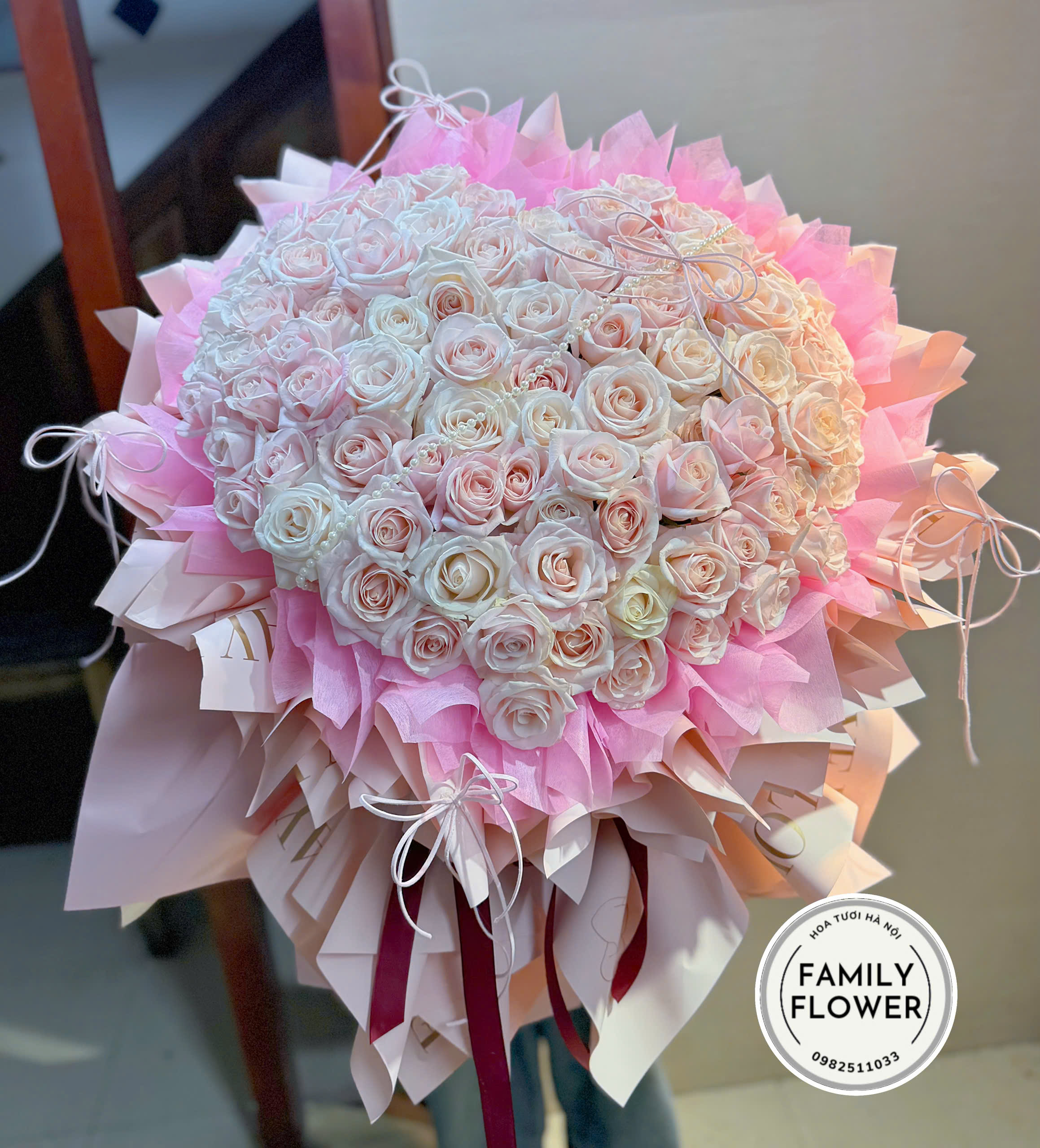 Bó hoa trái tim tặng người yêu quận Cầu Giấy Hà Nội ! Bó hoa trái tim Hà Nội